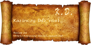 Kazinczy Dániel névjegykártya