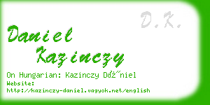 daniel kazinczy business card